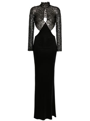 Elisabetta Franchi sequin-embellished maxi dress - Black