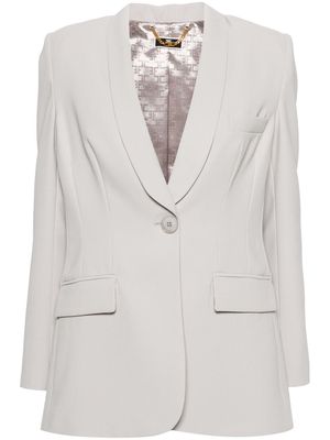 Elisabetta Franchi shawl-lapels crepe blazer - Grey