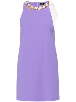 Elisabetta Franchi shift crepe mini dress - Purple
