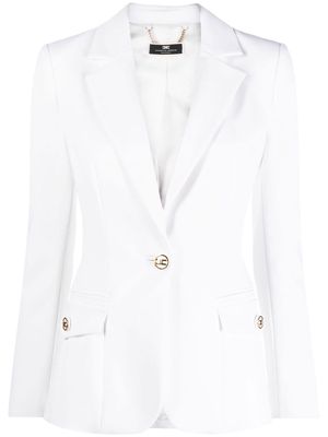Elisabetta Franchi single-breasted blazer jacket - White