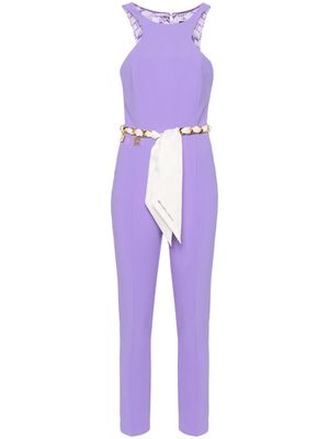 Elisabetta Franchi slim-cut crepe jumpsuit - Purple