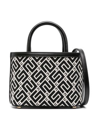 Elisabetta Franchi small logo-jacquard tote bag - Black