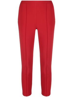 Elisabetta Franchi stud-detail cropped trousers - Red