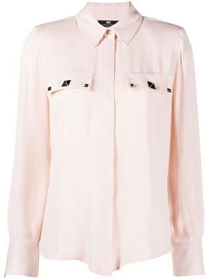 Elisabetta Franchi stud-detailed long-sleeved shirt - Pink