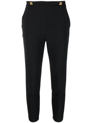 Elisabetta Franchi stud-embellished cropped trousers - Black