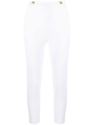 Elisabetta Franchi stud-embellished cropped trousers - White