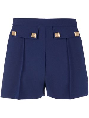 Elisabetta Franchi studded high-waist shorts - Blue