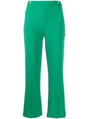 Elisabetta Franchi studded stretch cropped trousers - Green