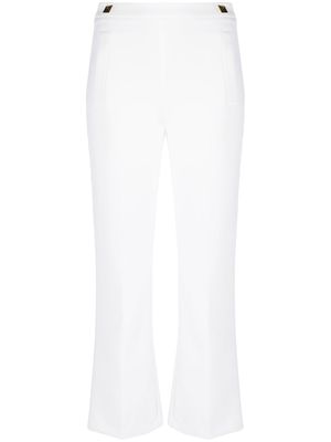 Elisabetta Franchi studded stretch cropped trousers - White