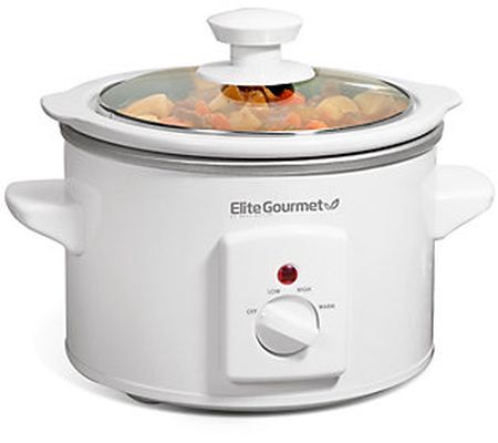 Elite Cuisine 1.5-Quart Mini Slow Cooker in Sta inless Steel