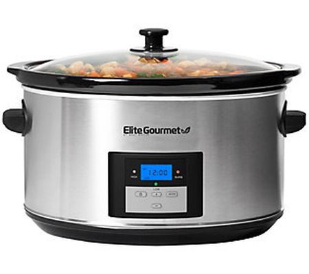 Elite Gourmet 8.5-qt Stainless Steel Digital S ow Cooker