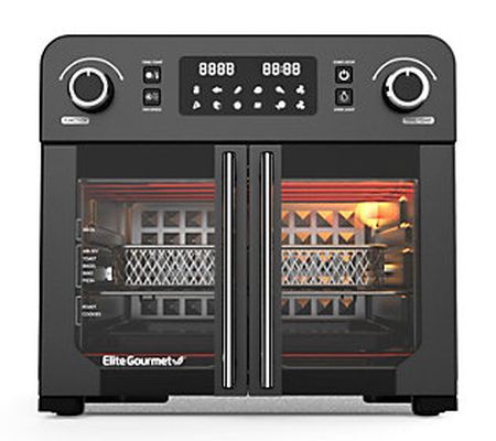 Elite Gourmet Programmable 23-Liter French DoorAir Fryer Oven