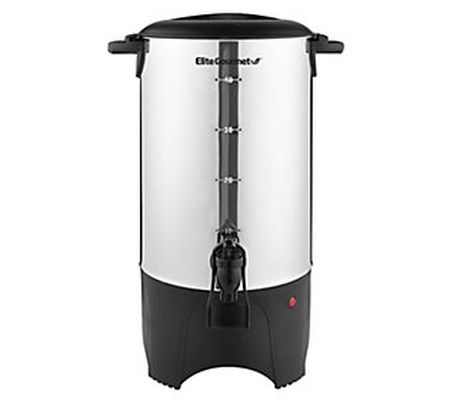 Elite Gourmet Stainless Steel 40-Cup Coffee/Hot Water Urn