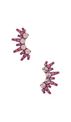 Elizabeth Cole Coraline Earrings in Pink.