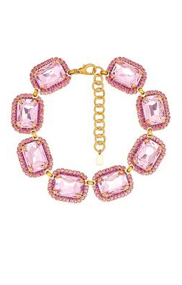 Elizabeth Cole Danika Necklace in Pink.