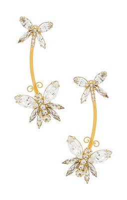 Elizabeth Cole Daphne Earrings in Metallic Gold.
