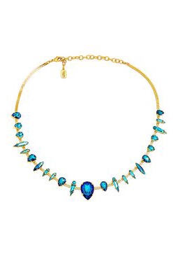 Elizabeth Cole Emma Necklace in Blue.