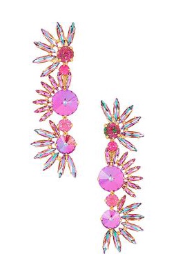 Elizabeth Cole Livy Earrings in Pink.