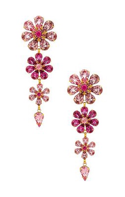 Elizabeth Cole Odette Earrings in Pink.