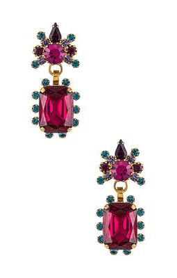 Elizabeth Cole Willa Earring in Red.