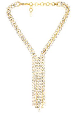 Elizabeth Cole x REVOLVE Barb Necklace in Metallic Gold.