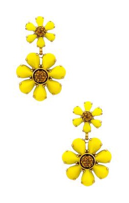 Elizabeth Cole x REVOLVE Poppy Earrings in Yellow.