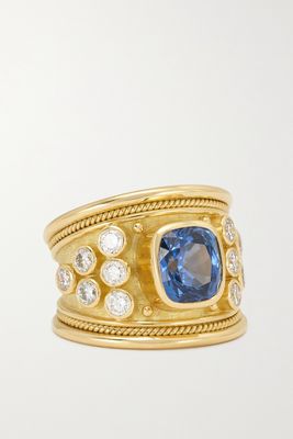 Elizabeth Gage - 18-karat Gold, Sapphire And Diamond Ring - O