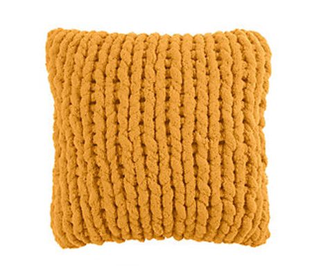Ella Chunky Knit Pillow 20" x 20" by Lush Decor