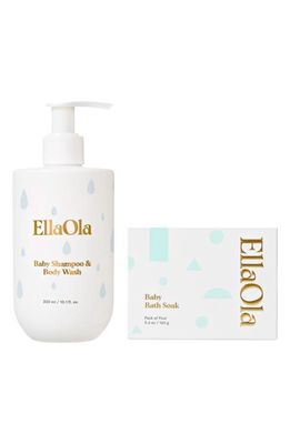 EllaOla The Baby's Bathtime Duo Set in White