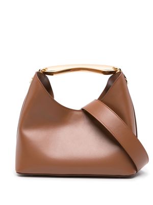 Elleme Boomerang leather shoulder bag - Brown