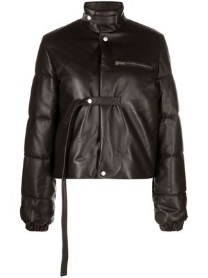Elleme leather puffer jacket - Brown