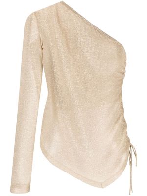 Elleme metallic one-shoulder top - Gold