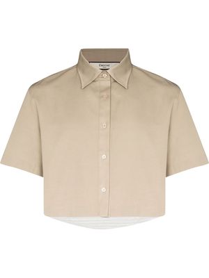 Elleme open-back cropped shirt - Neutrals