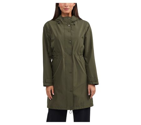 Ellen Tracy Women's Hooded Waterproof Raincoat