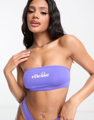 ellesse Letti bikini bandeau top in purple