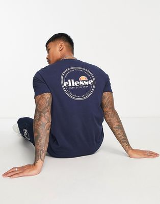 ellesse Liammo t-shirt with back print in navy
