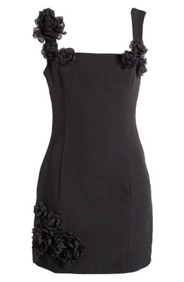 Elliatt Trompe Rosette Minidress in Black