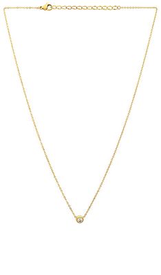 Ellie Vail Cayla Dainty Necklace in Metallic Gold.