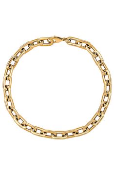 Ellie Vail Gage Oversized Link Necklace in Metallic Gold.