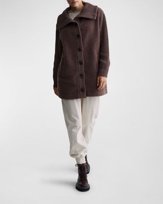 Elliot Sherpa Button-Front Jacket