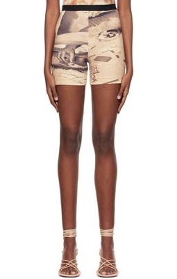 ELLISS Beige Recycled Polyester Shorts
