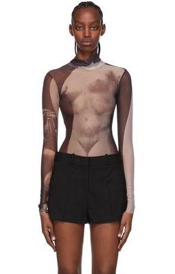 ELLISS Black Recycled Polyester Bodysuit