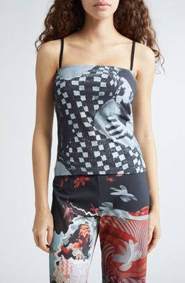 ELLISS Geo Print Camisole in Black Print Multi 