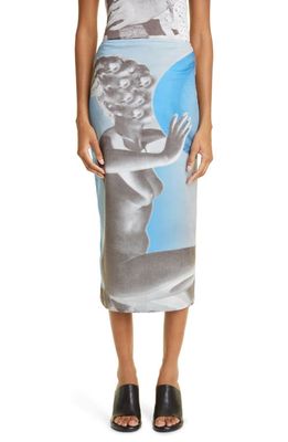 ELLISS Sky Lagoon Jersey Maxi Skirt in Print Multi