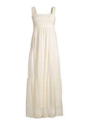 Eloise Shadow-Stripe Maxi Dress