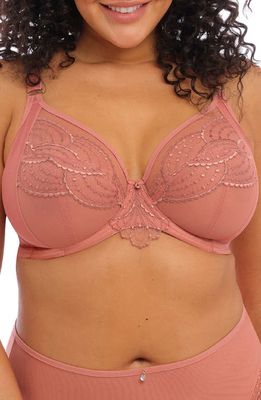 Elomi Priya Full Figure Underwire Plunge Bra in Rose Gold 