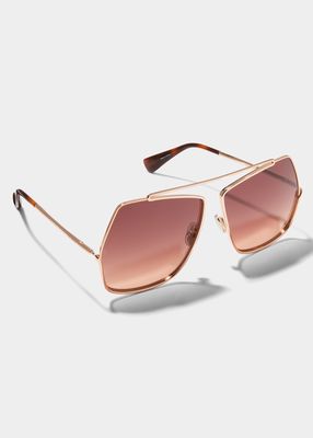 Elsa Geo Metal Butterfly Sunglasses