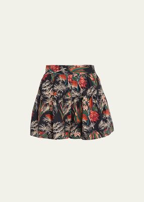 Elsie Floral Poplin Culotte Shorts