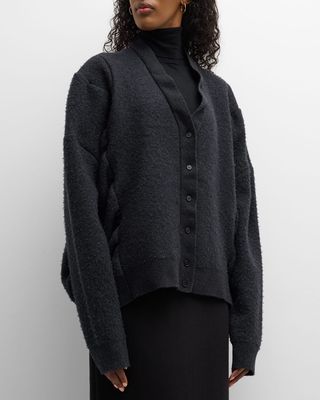 Elsy Drop-Shoulder Wool Cardigan