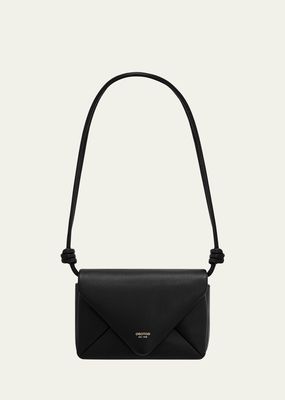 Elvie Envelope Flap Leather Crossbody Bag
